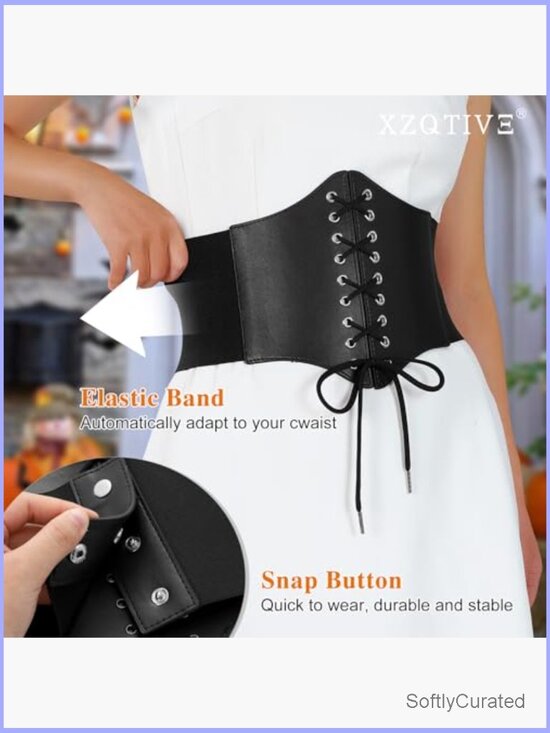 Wide Elastic Corset Waist Belt for Dresses 4.7 inch main image 4